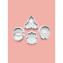 Süslü Set Kurabiye Kalıbı Ve Şeker Hamuru Kalıbı 4'lü Set 0466-set