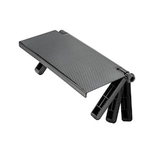 Televizyon Bilgisayar Monitörü Raf Uzaktan Kumanda Set Üstü Kutu Depolama Braketi Siyah