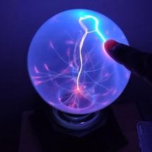Orta Boy Plazma Küresi - Tesla Plazma Lambası 22x13 Cm