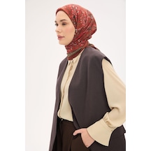 Silk Home Arve Eşarp Viona Kiremit Bordo 90x90 Çok Renkli