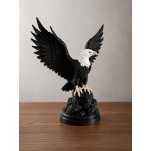 Dekoratif Kara Kartal Figürü 16 Cm .