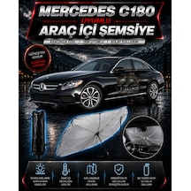 Mercedes C180 Araç Ön Cam Güneşliği Katlanabilir Şemsiye Oto Güneşlik Uv Korumalı Gölgelik Araba Oto Şemsiyesi