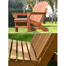Mandu Adirondack Ahşap Bahçe Sandalyesi Fındık (551457247) Ahşap