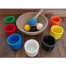 Bezos 3d Baskı Renk Eşleştirme Ve Top Yakalama Oyunu - Montessori Eğitici Motor Beceri Oyuncağı Dfnbez