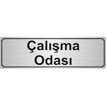 Çalışma Odası Yönlendirme Levhası 7Cmx20Cm Gümüş Renk Metal
