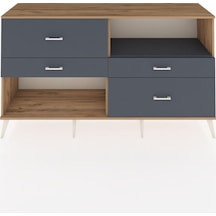 Hyperion Konsol Tek Raflı 4 Çekmeceli 176x44x99 Çam-antrasit Çam-antrasit