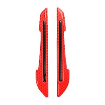 Kırmızı 1 Çift Uzun Ömürlü Yan Dikiz Aynası Montaj Güvenlik Uyarı Araba Styling Oto Çarpışma Önleme Koruyucu Şerit Aksesuarları Anti