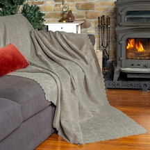 Premium Koltuk Örtüsü 110x175 Cm 2 Adet Berjer Gramajlı Jakarlı Şönil Kum Beji Kanepe Örtüsü Kaymaz Diğer