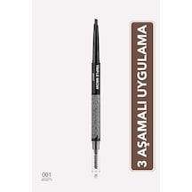 Flormar Triple Brow Kaş Pudrası ve Fırça İçeren Kaş Kalemi 001 Brunette