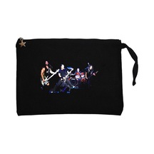 Metallica Konser Siyah Clutch Astarlı Cüzdan / El Çantası Siyah