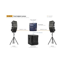 Bofmann Bf-1018 Mıx Aktif Line Array Ses Sistemi Seti - 8 X 6.5" Line Array + 18" Aktif Subwoofer