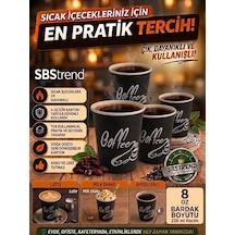 8 Oz Kalın Gramaj Coffee Etkinlik Parti Karton Kâğıt Bardak 40 Adet