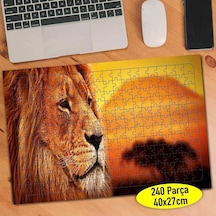 Afrikalı Aslan Hayvan 240 Parça Puzzle Yapboz Tablo-62334577