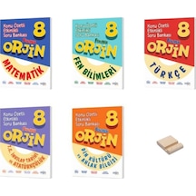Orjin Lgs 8. Sınıf Matematik Fen Türkçe İnkılap Ve Din Etkinlikli Konu Özetli Soru Bankası 5li Set