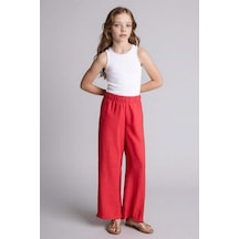 Defacto Straıght Wıde Krinkıl Pantolon Kız Çocuk G0612a826sppn680 Pembe-pn680