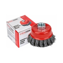 Çanak Fırça Burmalı Gri Telli M14 Vidalı 65mm Era10048 Diğer