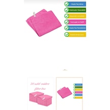 Kapital Plastik Temizlik Bezi Mikrofiber 20 Li Pembe