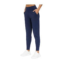 Genius Store Kadın Yüksek Bel Yoga Koşu Egzersiz Joggers Hafif Eşofman Altı Joger-eşofman Lacivert