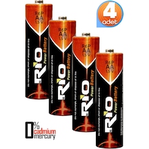 Rio 4lü Aa R6p Kalın Kalem Pil Saat Pili Çinko Karbon Pil Zn-c 1.5v