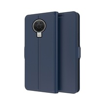 Joyhub Nokia G20 Için Pu Deri Kart Tutucu Yuvası Telefon Kılıfı Çift Manyetik Toka Standı Kapak Çevirin - Mavi Mavi Yok Havalandırma D5w3s1