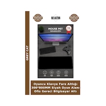 Oyuncu Klavye Fare Altlığı 300 800mm Siyah Oyun Alanı Ofis Gereci Bilgisayar Altı