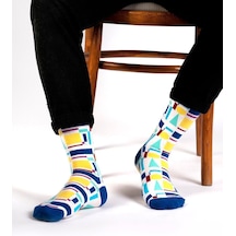 Ozzy Socks Square Desenli Çorap Mavi