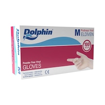 Pudrasız Vinil Eldiven, Medium Beden, Şeffaf, 100'lü Paket