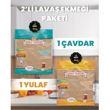 2'li Paket 1 Paket Ekşi Hamurlu Çavdar Lavaş Ekmeği - 1 Paket Ekşi Hamurlu Yulaf Lavaş Ekmeği