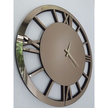 Ayna Denizi Future Bronze Model Bronz Renk 70 Cm Dekoratif Aynalı Duvar Saati