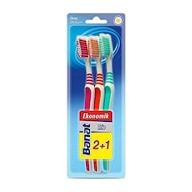 Trio 3&apos Lü Diş Fırçası Medium Açık Ahşap