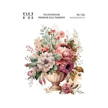 Polyesterhobi Premium Sulu Transfer 25x35 Cm Çiçek Desenli Ps 105