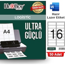 Herboy Hb-1016 99,1 X 34 Mm A4 Laser Etiket 50 Adet