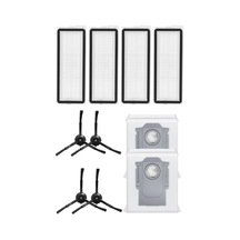 Roborock Qrevo Plus Uyumlu 4 Adet Hepa Filtre 4 Adet Siyah Yan Fırça 2 Adet Toz Torbası