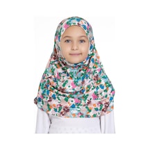 Zümrüt Pratik Hazır Geçmeli Genç Tesettür Bone Jakar Desenli Pileli Kendinden Boneli 2407 37 Zümrüt