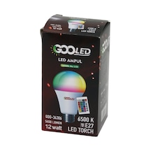12w Kumandalı Rgb Renkli Led Ampul E27 5450 Lumen 6500k 15000 Saa