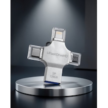 128gb 4in1 Usb Flash Bellek Lightning Type-c Usb-a Microusb