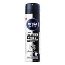 Nıvea Men Erkek Sprey Deodorant Black&amp White Invisible Original 150 Ml,72 Saat Anti-perspirant Terleme Ve Ter Kokusun