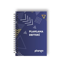 Mavi Üçgenler Günlük Planlayıcı Defter - Daily Planner - Ders Çal