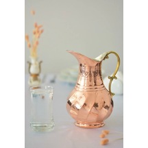 Bakır Sürahi Çekiç Dövme Antep Model Bakır Renk