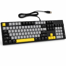 Kablolu Mekanik Gaming Klavye Rgb Aydınlatmalı Blue Switch Tam Boy Türkçe Q 26 Tuş Anti-ghosting