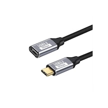 Coofbe Örgü Kablo 1mt Type-c Uzatma Kablosu 10gbps Veri Ve Görüntü Aktarım 5a Pd Hızlı Şarj Kablo