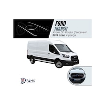 Ford Transit Krom Ön Panjur Çerçevesi 4 Parça 2019 Paslanmaz Ç.