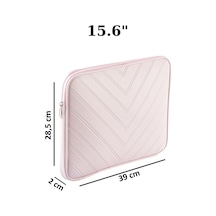 Ns Apple Uyumlu MacBook Air/pro 15.6 İnç Darbeye Karşı Korumalı Laptop Çantası - Suya Dayanıklı Tasarım Pembe