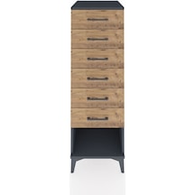 Kronos Dolap 6 Çekmeceli 44x59x134 Antrasit-çam Antrasit