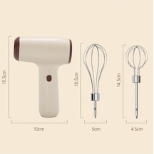 Pazly Cbtx Kablosuz Mini El Tipi Çok Fonksiyonlu Elektrikli Karıştırma Mikseri, Renk: Tek Çubuk Haki 5 Vites, Renk: Siyah Çok Renkli