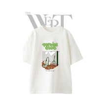 Thewert Tennis Club Tasarım Baskılı Ünisex Beyaz Oversize T-shirt