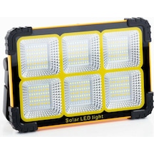 Gold Orion El Feneri Güneş Paneli Usb Şarjlı 300w Siyah