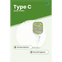 Elektronik Sinek Öldürücü Raket Type C Şarjlı Haşere Kovucu Ev Of