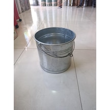 Galvaniz Kova Ağız Çapı 30 Cm Su Kovası Süt Kovası Kum Kovası Yuvarlak Kova Bej