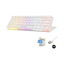 Mekanik Gaming Mini Klavye Blue Switch Rgb - Beyaz G508b